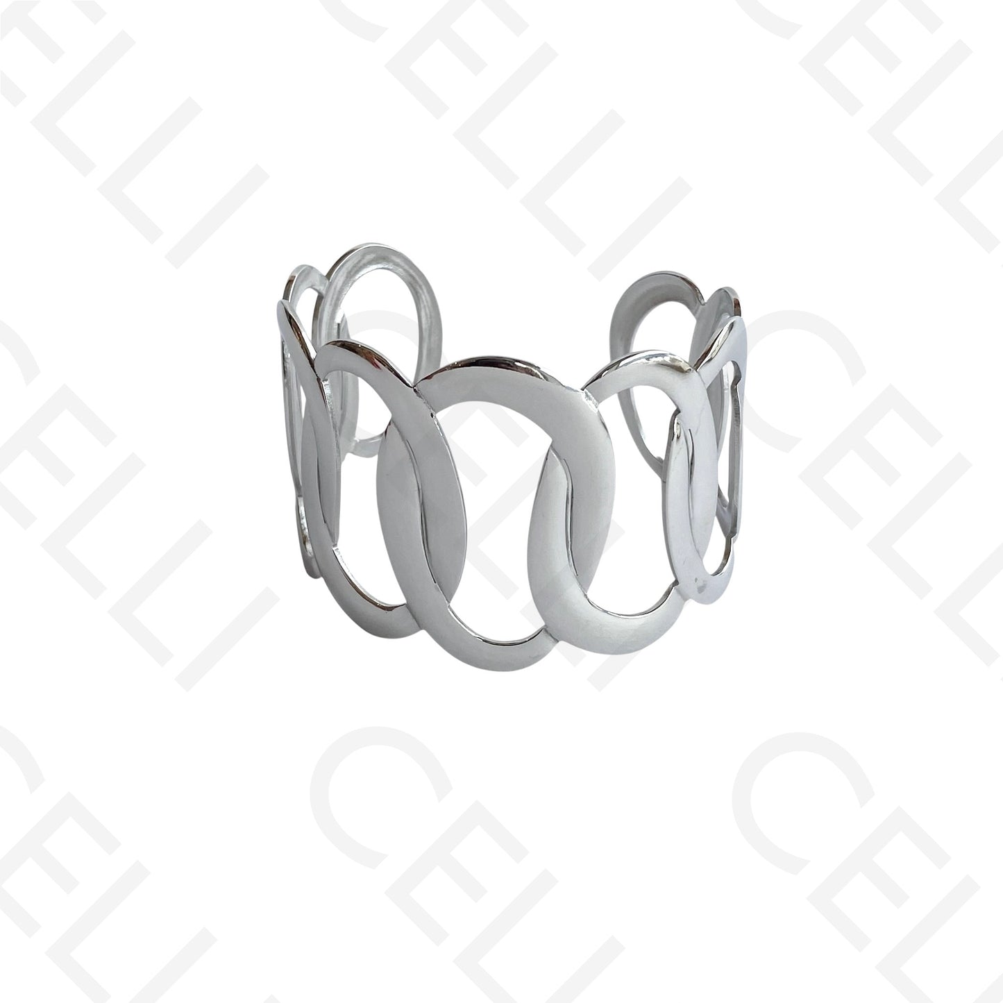 Steel Bracelet - oval intertwined