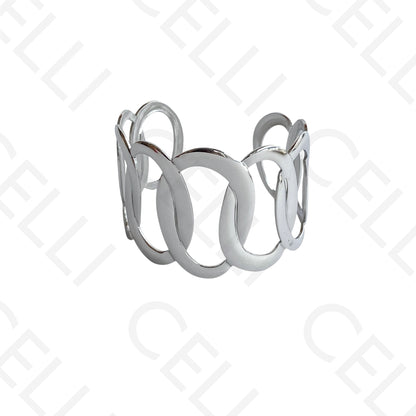Steel Bracelet - oval intertwined