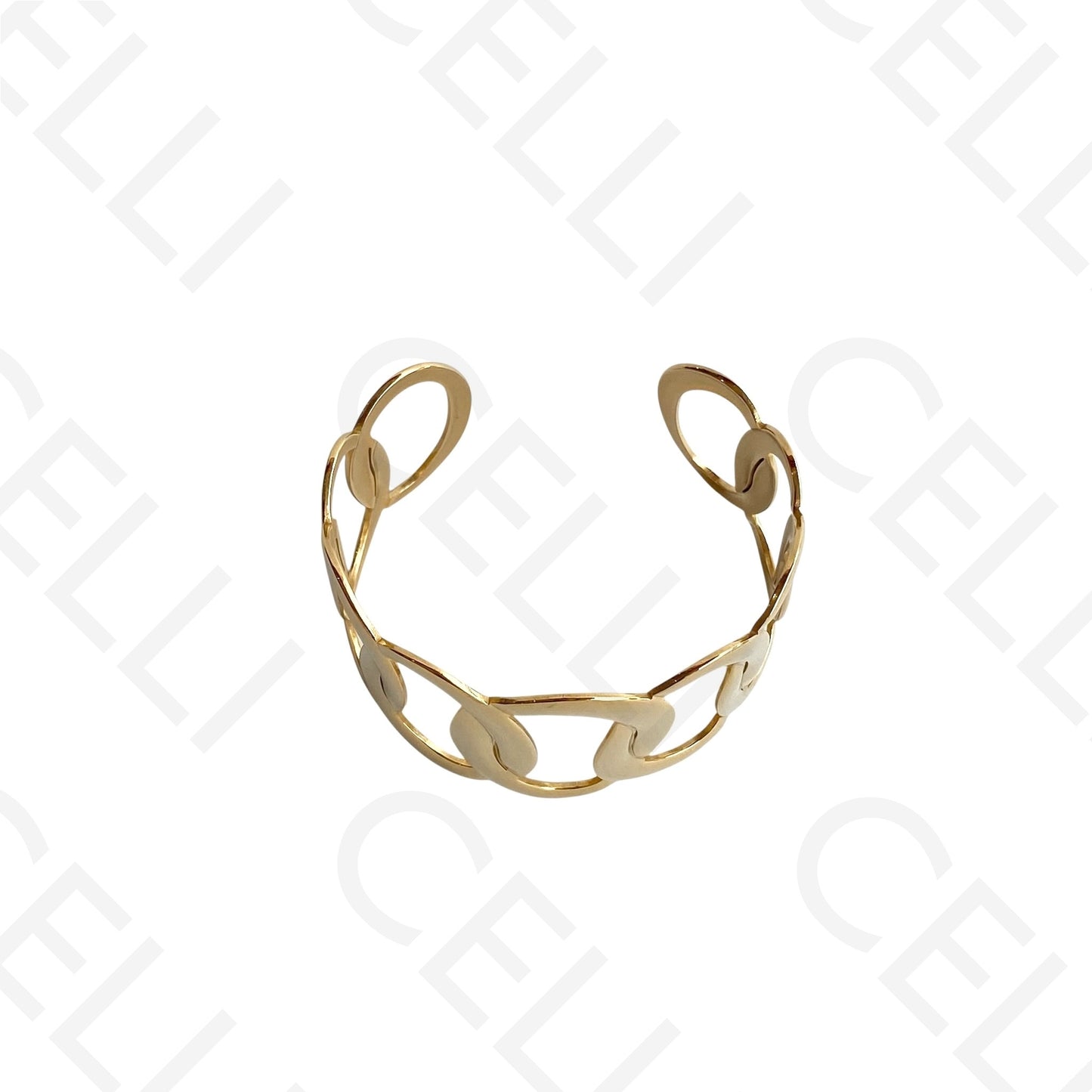 Steel Bracelet - oval intertwined