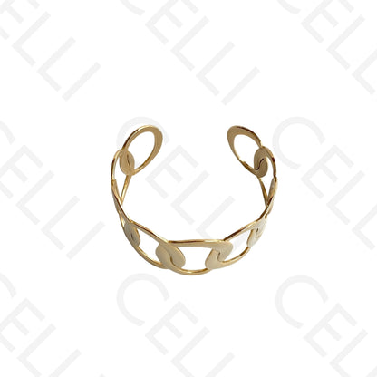 Steel Bracelet - oval intertwined