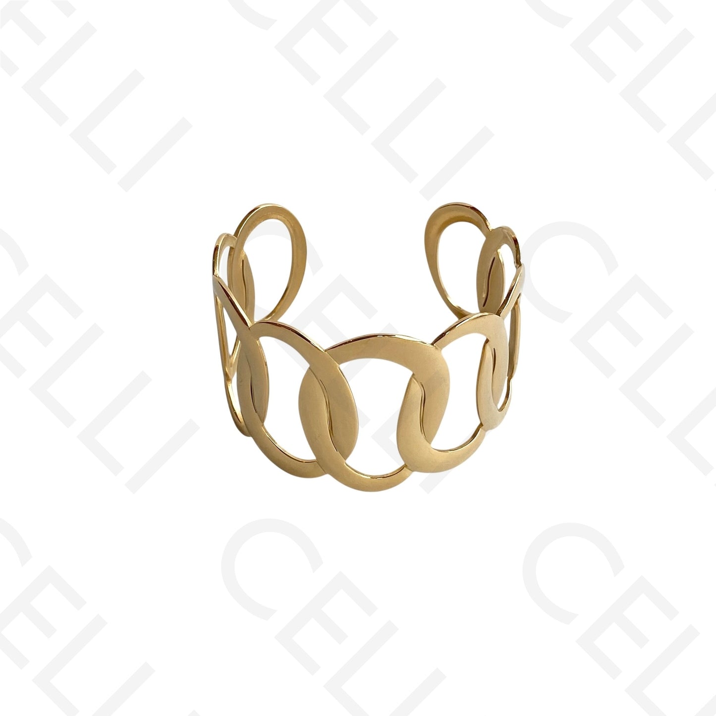 Steel Bracelet - oval intertwined