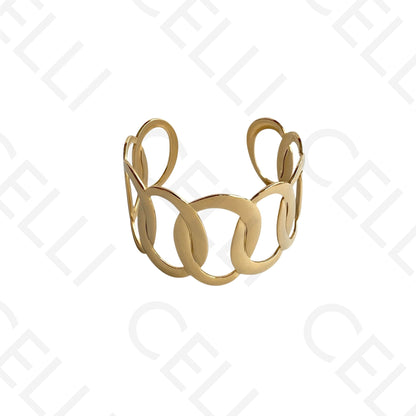 Steel Bracelet - oval intertwined