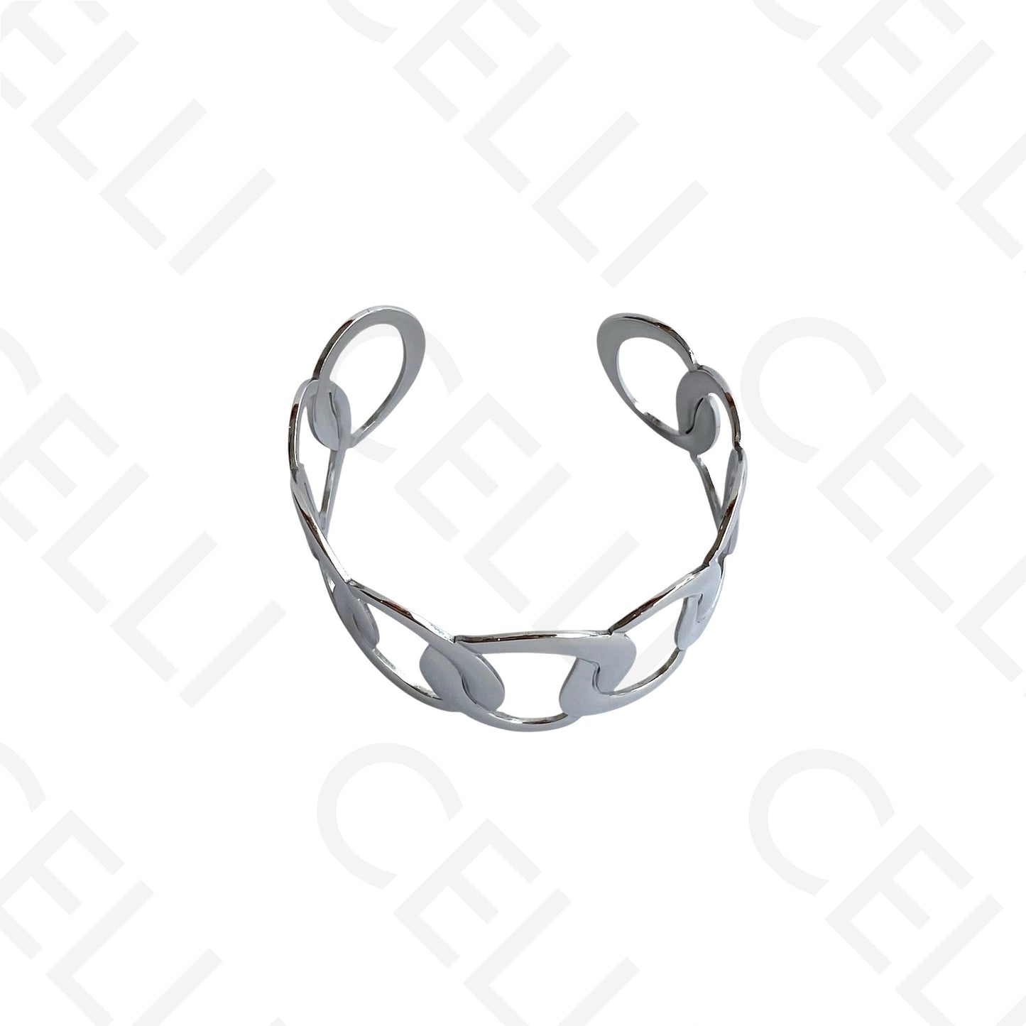 Steel Bracelet - oval intertwined