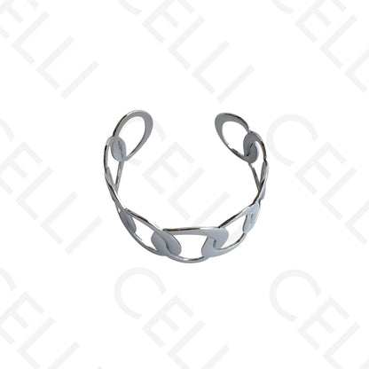Steel Bracelet - oval intertwined