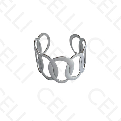 Steel Bracelet - oval intertwined