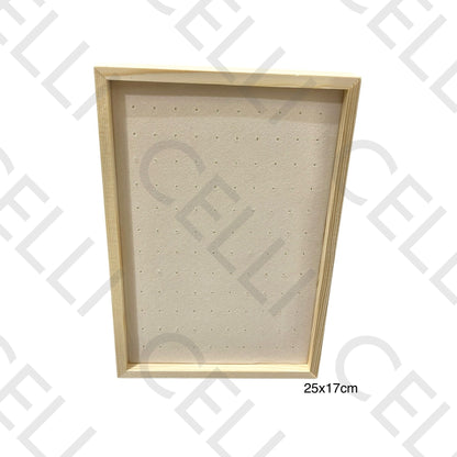 Earring display made of wood