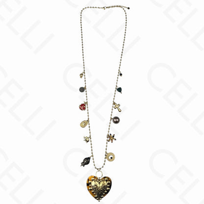 Colar de aço - multi pendentes corrente bolas