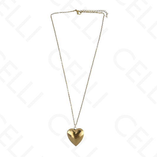 Steel necklace - heart locket
