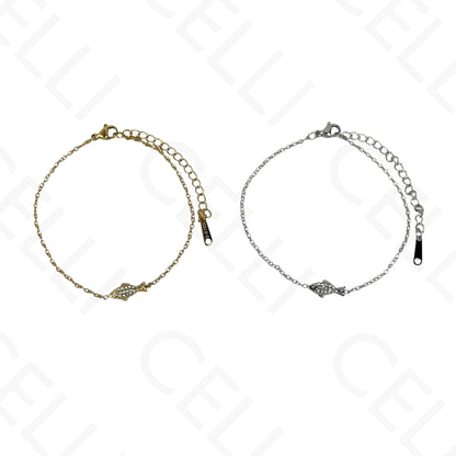 Brinco de Acero - oval con resina