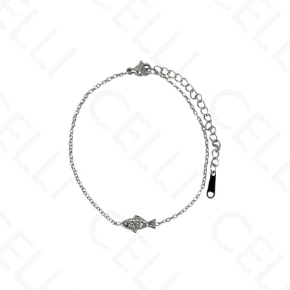 Brinco de Acero - oval con resina