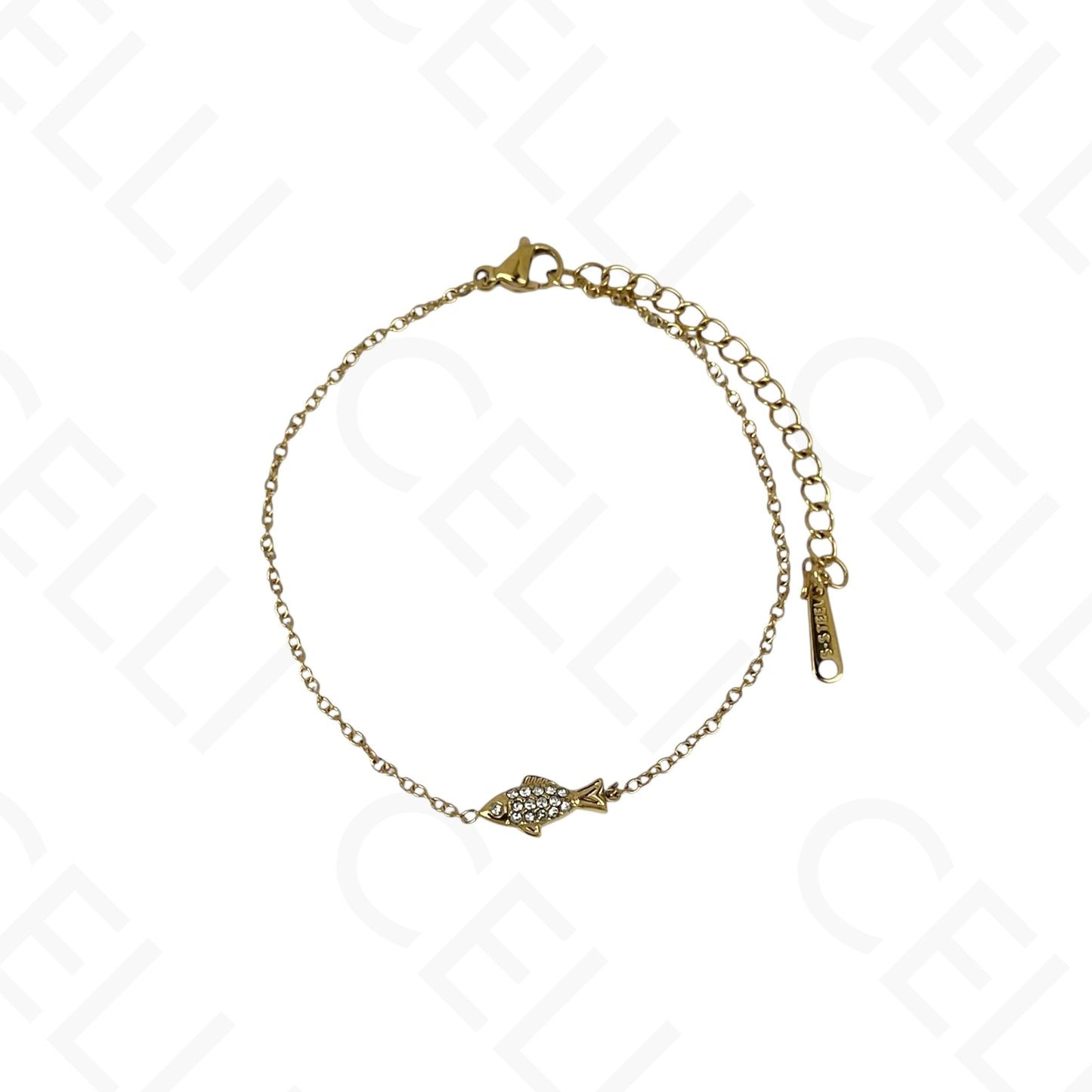 Brinco de Acero - oval con resina