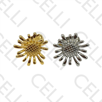 钢制戒指 - 花朵