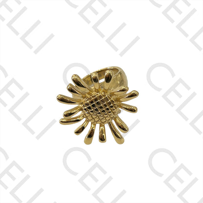 钢制戒指 - 花朵