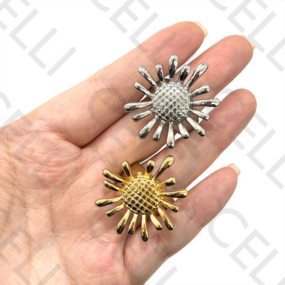 钢制戒指 - 花朵