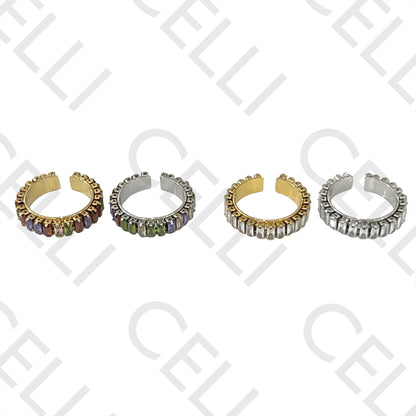 Steel Ring - brilliants