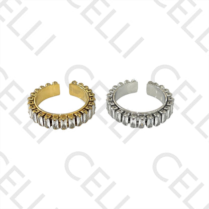 Steel Ring - brilliants