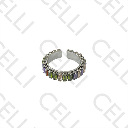 Steel Ring - brilliants