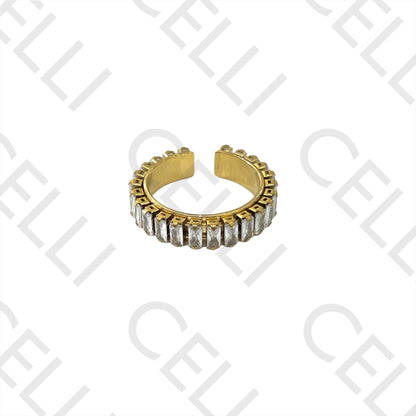 Steel Ring - brilliants