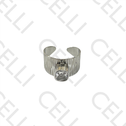 Anillo Acero - Cuadrado Brillante