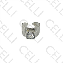 Cargar imagen en el visor de la galería, Anillo Acero - Rectangular Brillante
