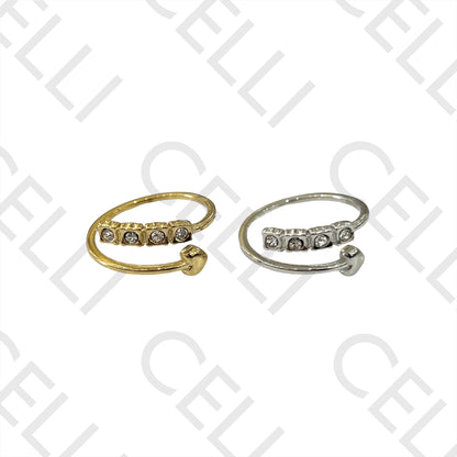 Steel Ring - Arrow Heart