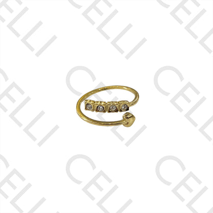 Steel Ring - Arrow Heart