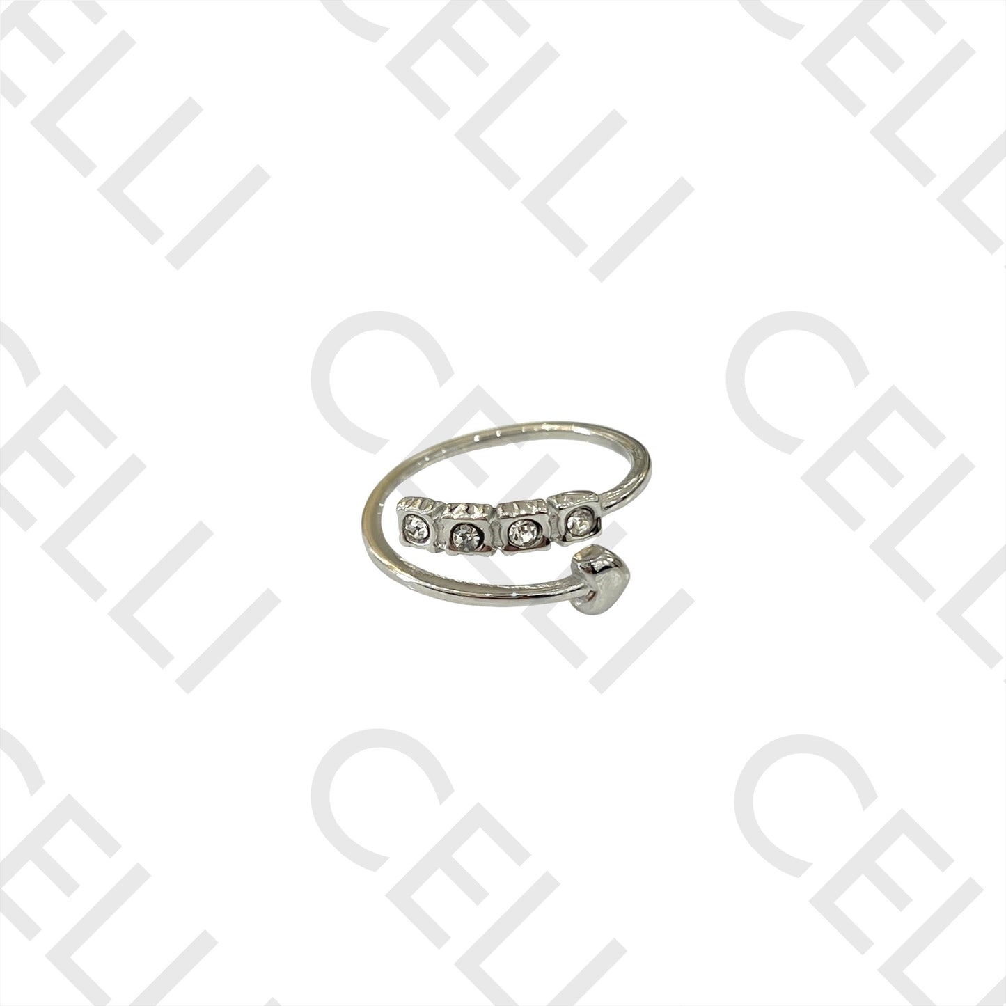 Steel Ring - Arrow Heart