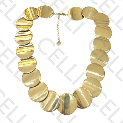 不锈钢项链 - 圆形圆盘