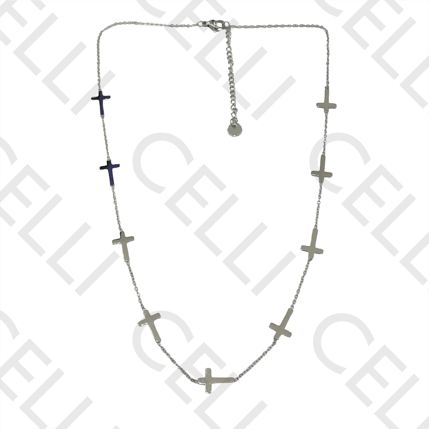 不锈钢项链/手链 - 十字间隔