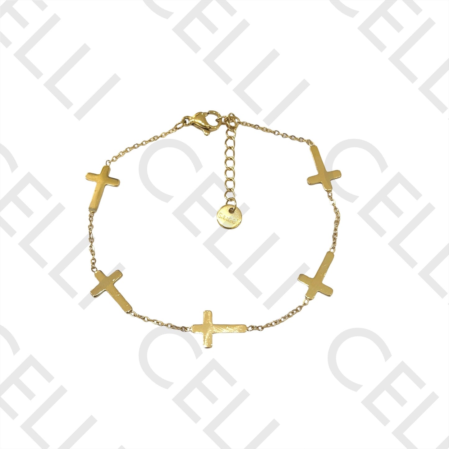 不锈钢项链/手链 - 十字间隔