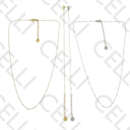 不锈钢项链/手链 - 细珍珠