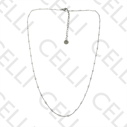 不锈钢项链/手链 - 细珍珠