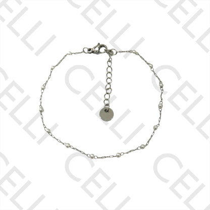 不锈钢项链/手链 - 细珍珠