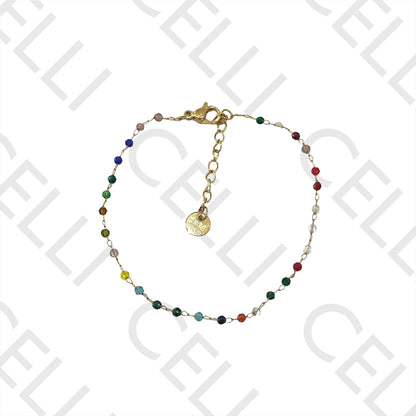 Collar / Pulsera de acero - cristales facetados