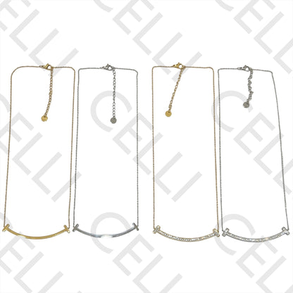 不锈钢项链 - 笑脸