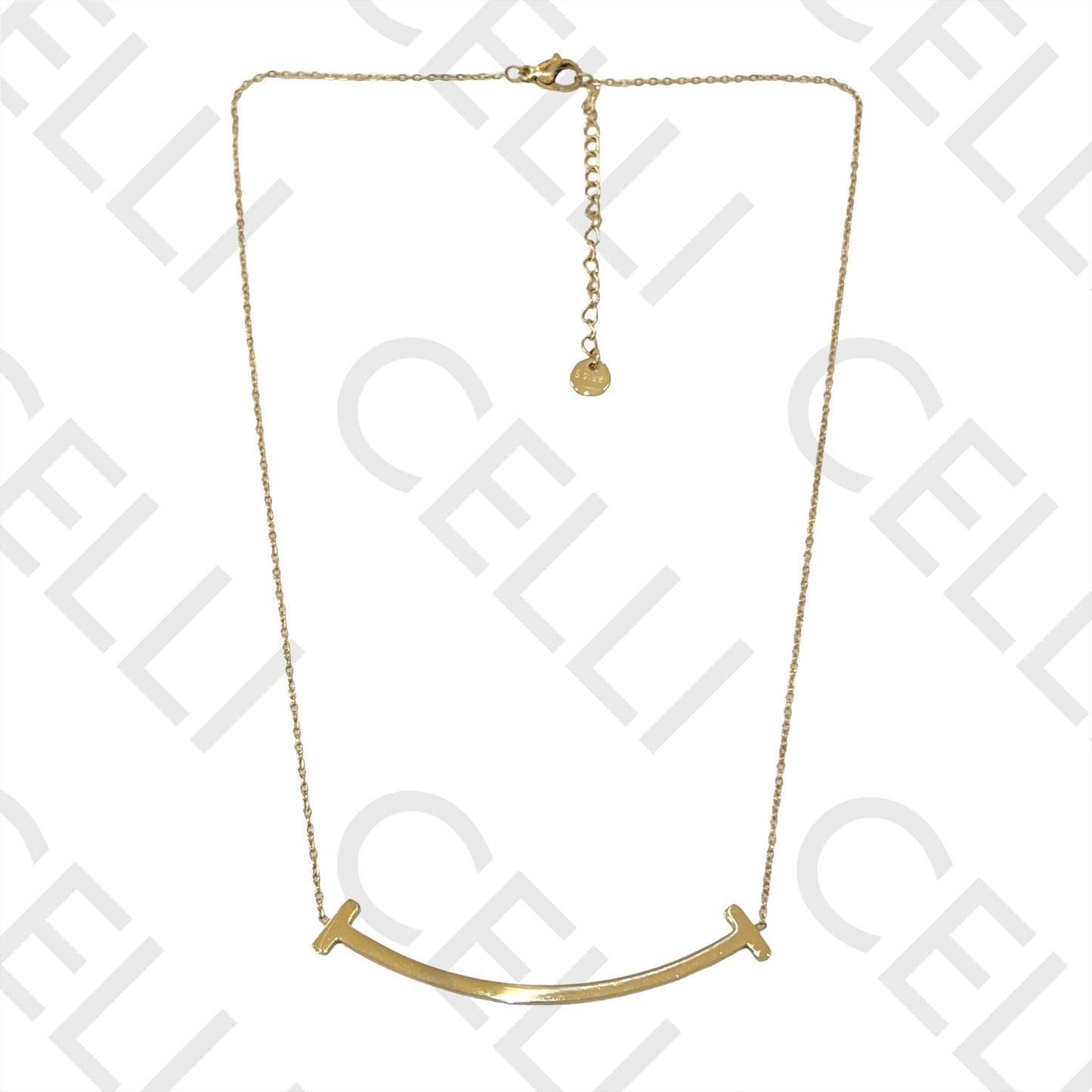 不锈钢项链 - 笑脸