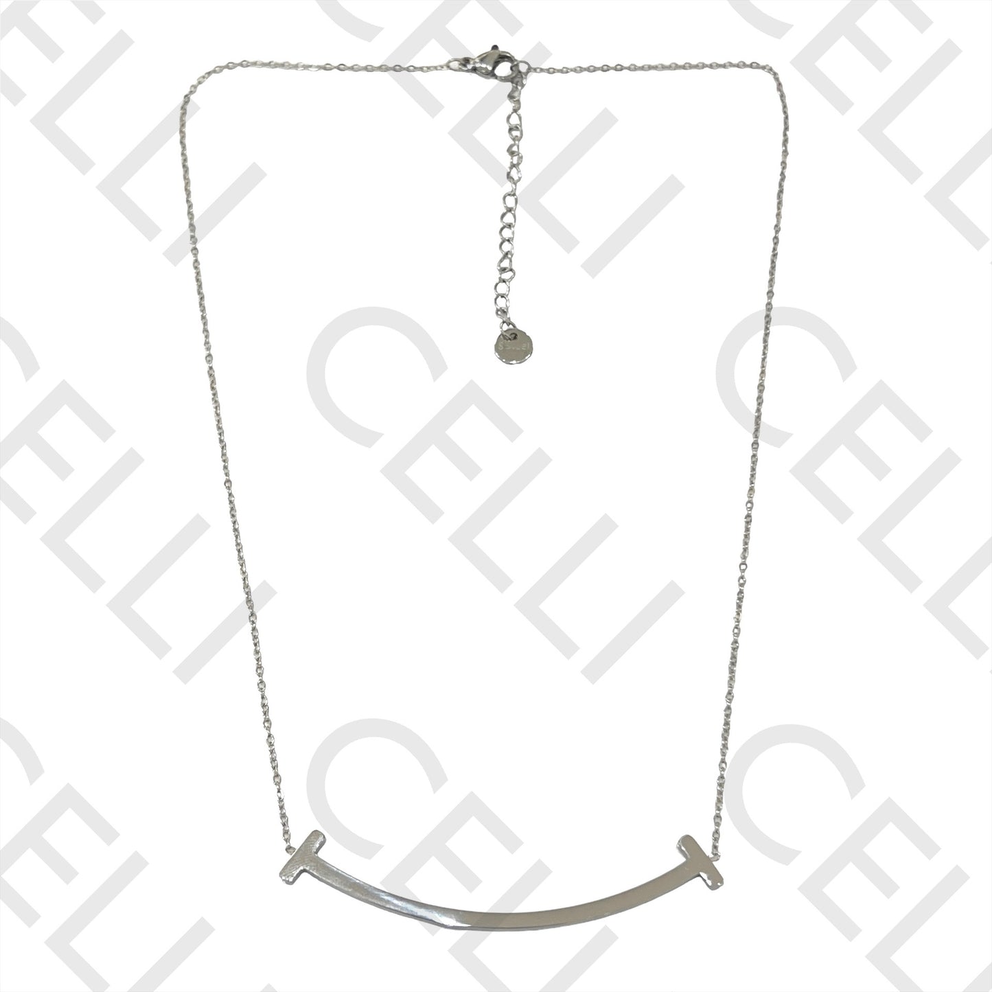 不锈钢项链 - 笑脸