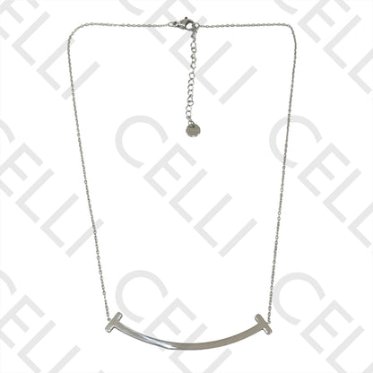 不锈钢项链 - 笑脸