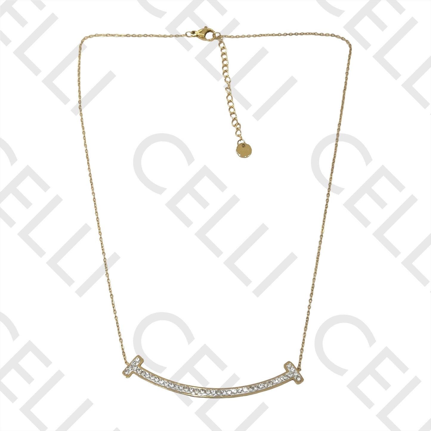 不锈钢项链 - 笑脸