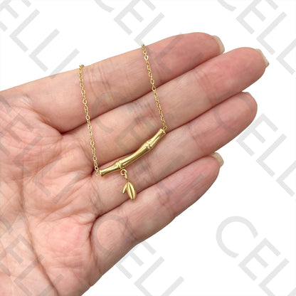 不锈钢项链 - 竹节