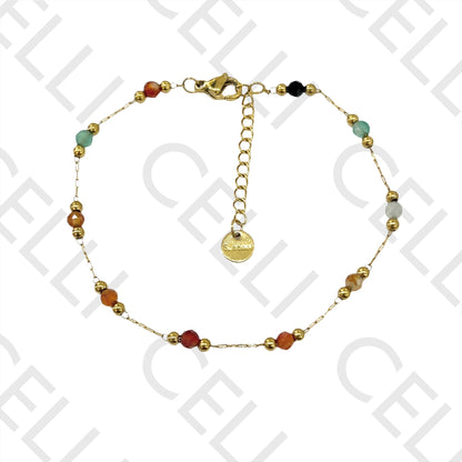 不锈钢项链/手链 - 天然宝石（焊接环）