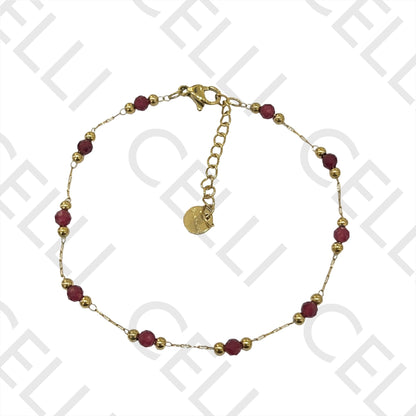 不锈钢项链/手链 - 天然宝石（焊接环）