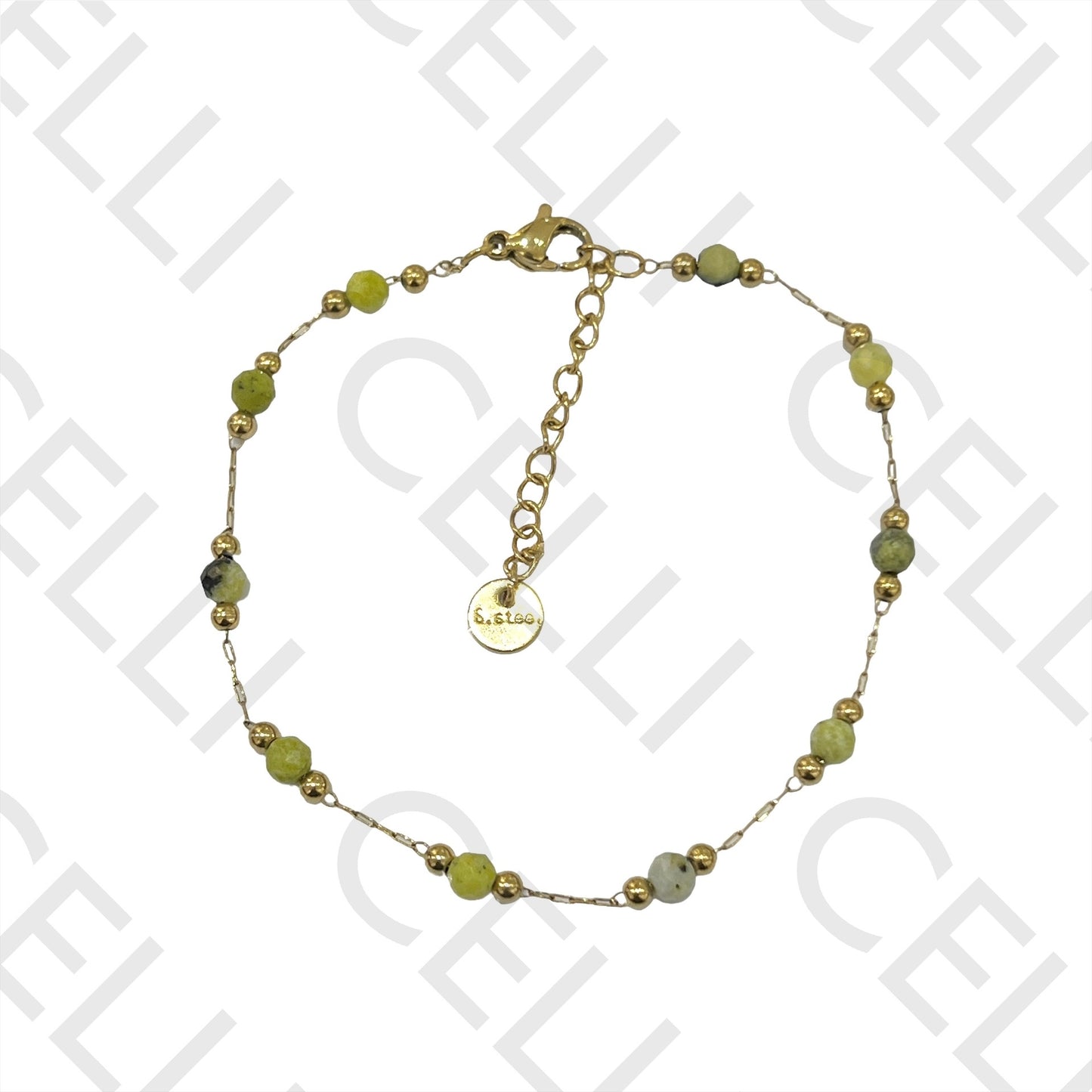 不锈钢项链/手链 - 天然宝石（焊接环）