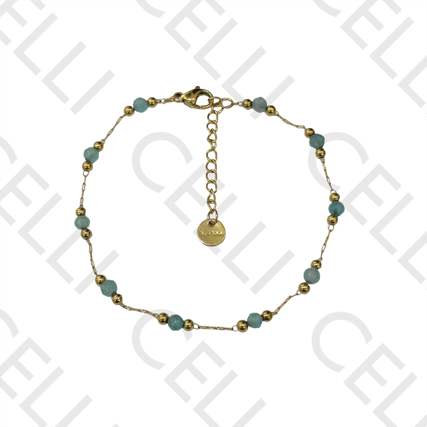 不锈钢项链/手链 - 天然宝石（焊接环）