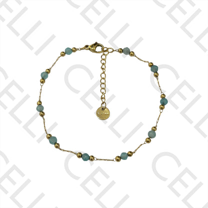 不锈钢项链/手链 - 天然宝石（焊接环）