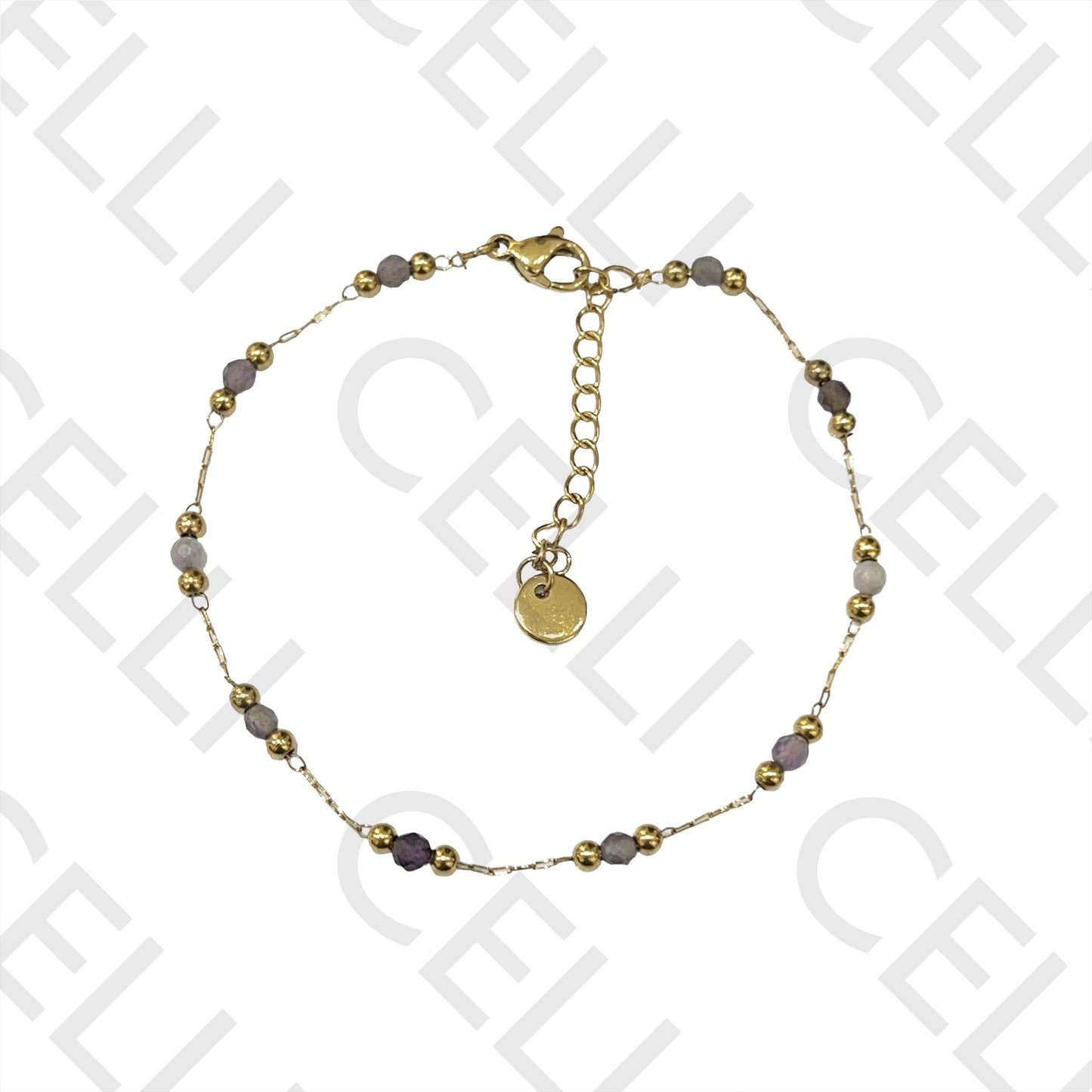 不锈钢项链/手链 - 天然宝石（焊接环）