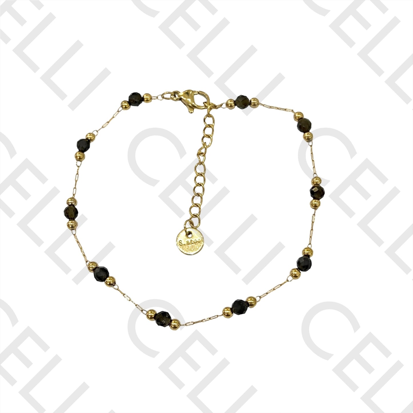 不锈钢项链/手链 - 天然宝石（焊接环）