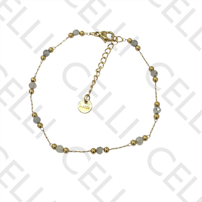 不锈钢项链/手链 - 天然宝石（焊接环）