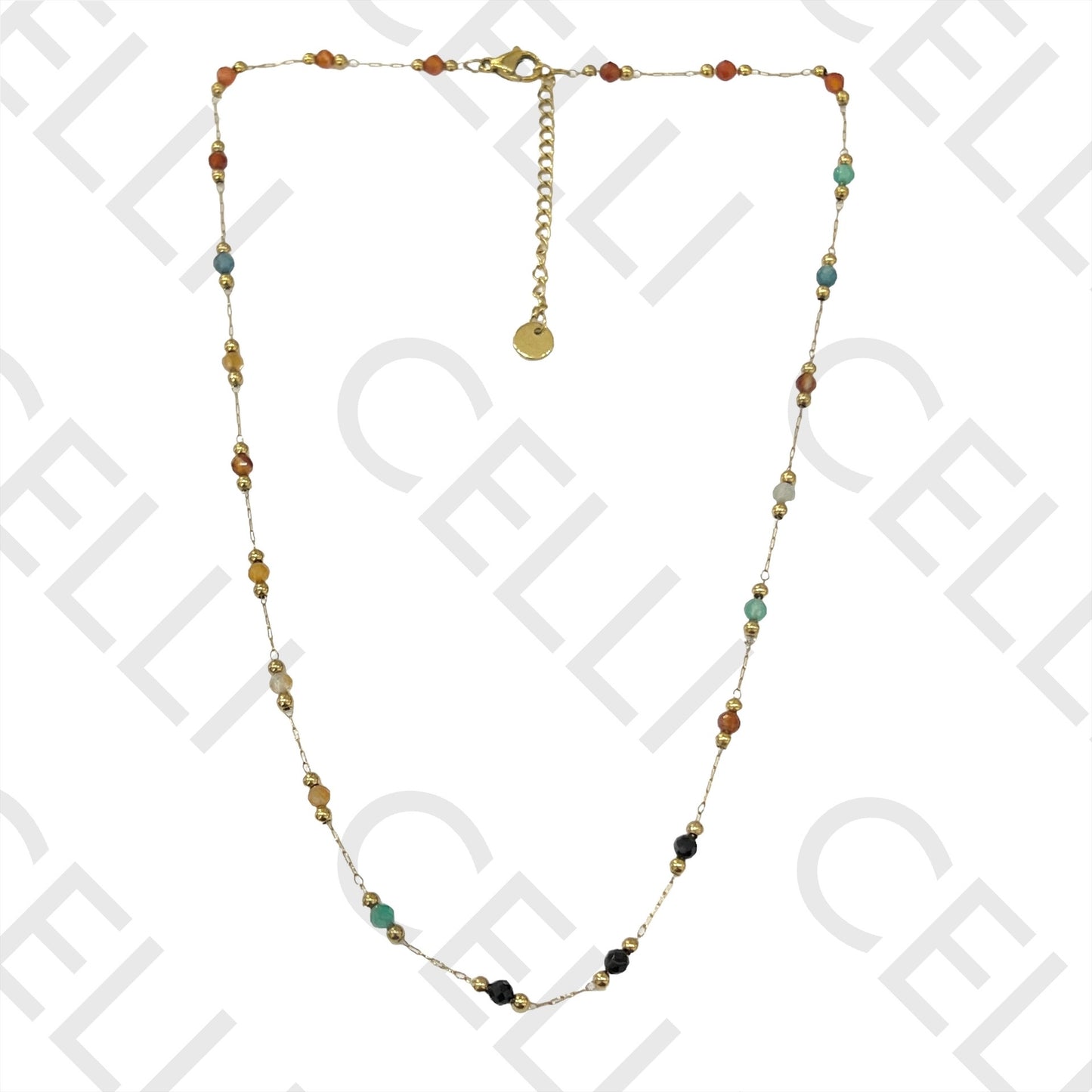 不锈钢项链/手链 - 天然宝石（焊接环）