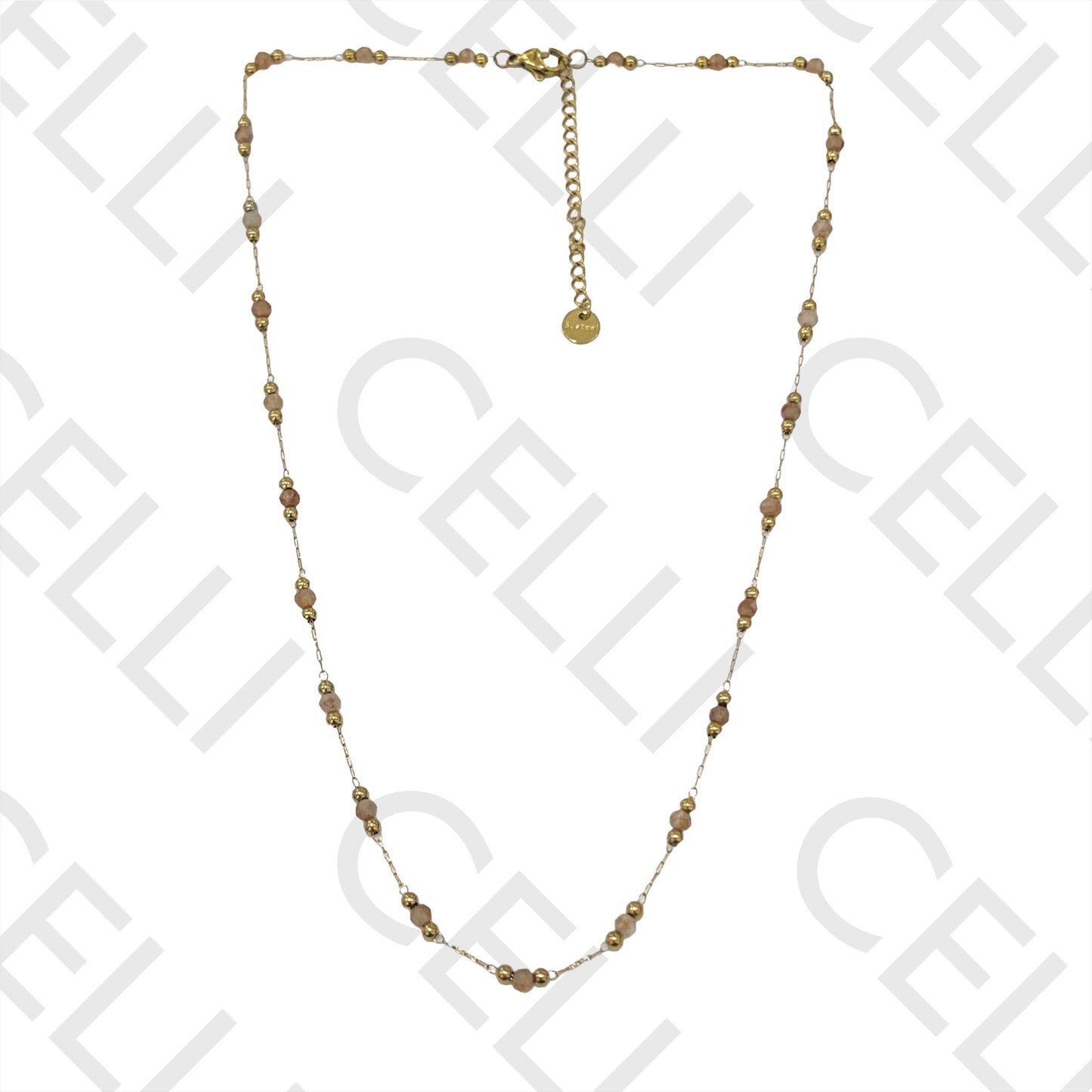 不锈钢项链/手链 - 天然宝石（焊接环）